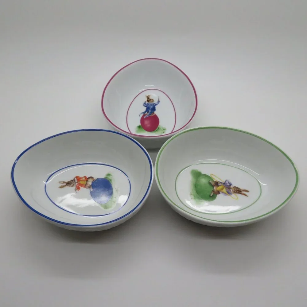 Williams Sonoma Bunny Rabbit Ceramic Ramekins Set of 3